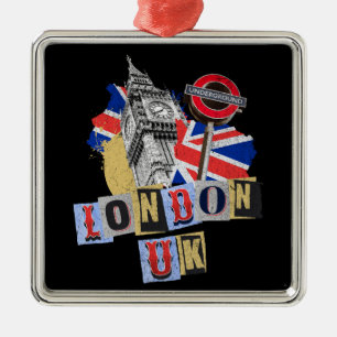 London UK Retrodesign Ornament Aus Metall