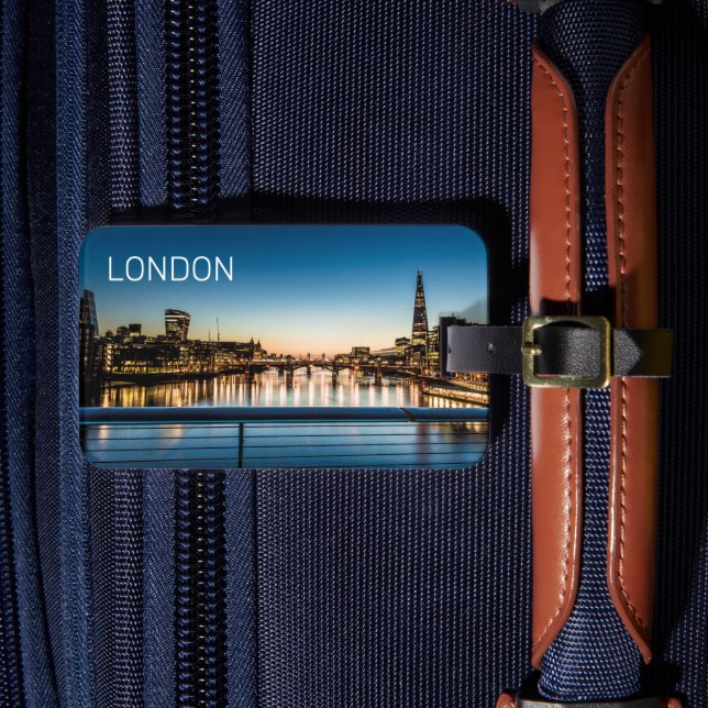 London Uk Skyline Vereinigtes Königreich England S Gepäckanhänger (Vorderseite Insitu 4)