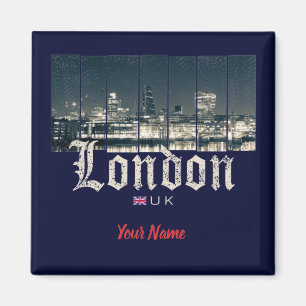 London Uk Skyline Vereinigtes Königreich Vintag En Magnet