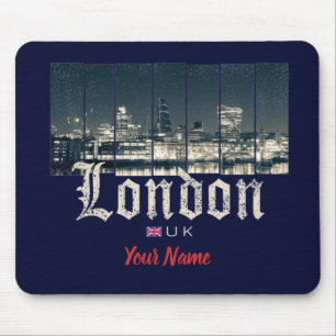 London Uk Skyline Vereinigtes Königreich Vintag En Mousepad