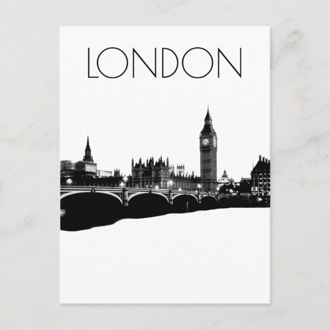 London und Big Ben Postkarte (Vorderseite)