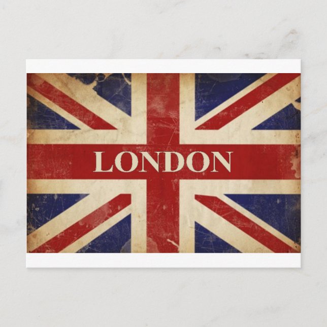 London - Union Jack - I Liebe London Postkarte (Vorderseite)