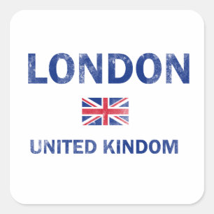 London United Kingdom Designs Quadratischer Aufkleber