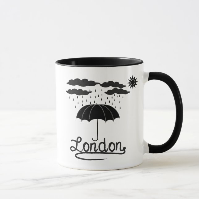 London | unter einem Regenschirm Tasse (Rechts)