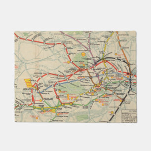 London-Untergrund-Eisenbahn-Karte Fußmatte