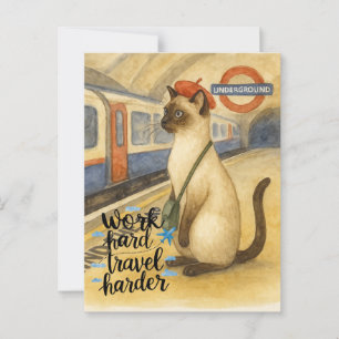 London Untergrund für Cat Lovers Postkarte
