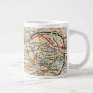 London Untergrund Railway Map Jumbo-Tasse