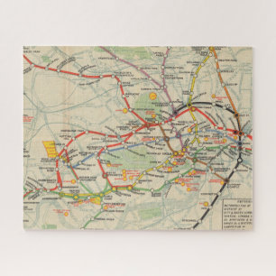 London Untergrund Railway Map Puzzle