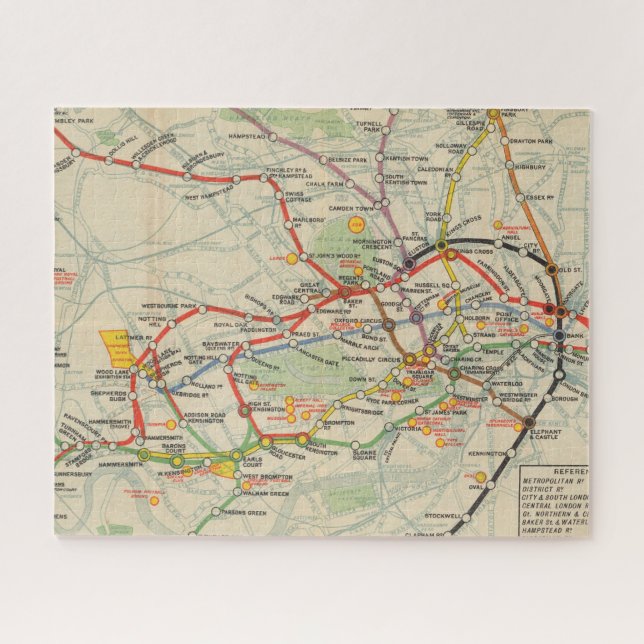 London Untergrund Railway Map Puzzle (Horizontal)