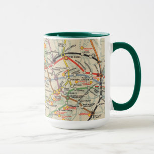 London Untergrund Railway Map Tasse