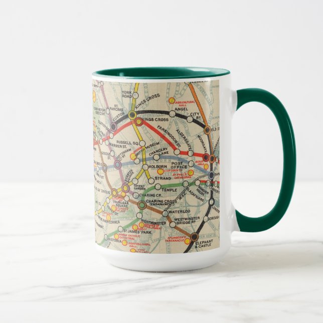 London Untergrund Railway Map Tasse (Rechts)