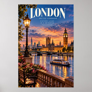 London Vereinigtes Königreich Big Ben Sonnenunterg Poster