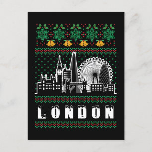 London Vereinigtes Königreich Ugly Christmas Postkarte