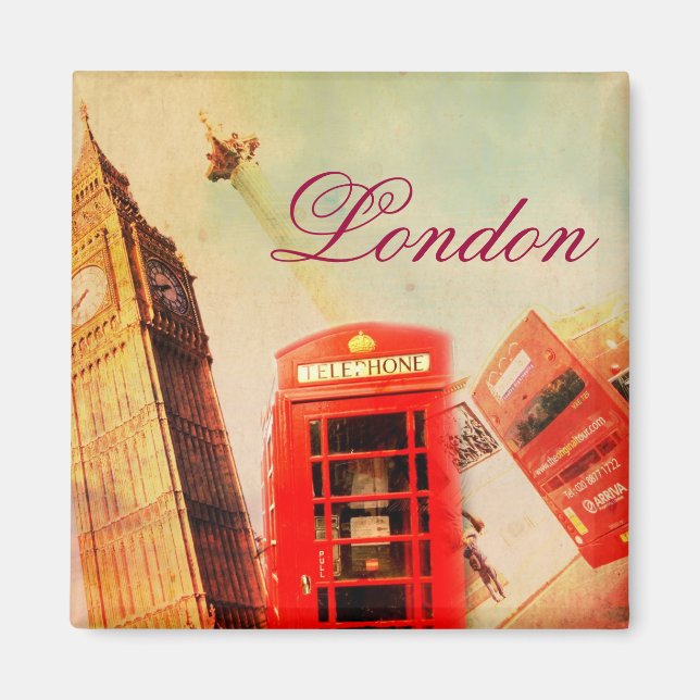 London Vintag Magnet (Vorne)