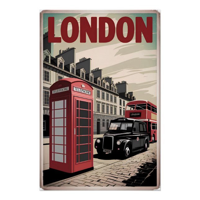 London Vintag Poster (Vorderseite)