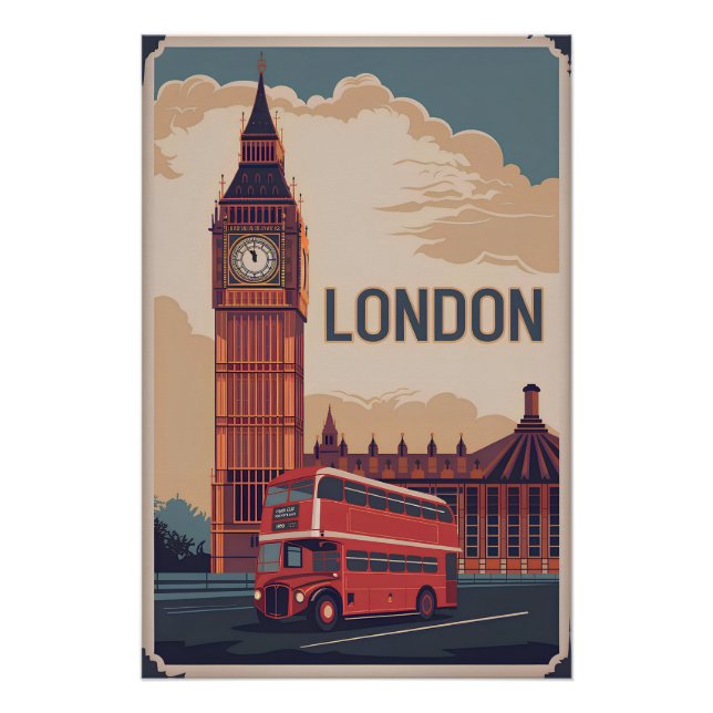 London Vintag Poster (Vorderseite)