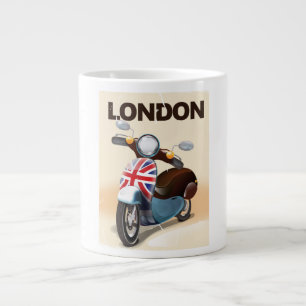 London Vintag Scooter Gewerkschaft Jack Reiseplaka Jumbo-Tasse