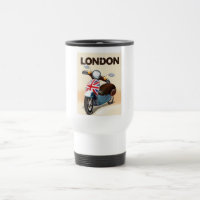 London Vintag Scooter Gewerkschaft Jack Reiseplaka
