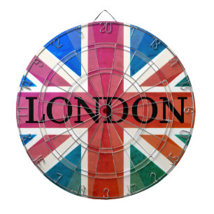 LONDON Vintage Klassisches Vereinigtes Königreich- Dartscheibe