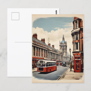 London Vintage-Plakat Postkarte