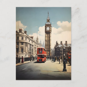 London Vintage-Plakat Postkarte