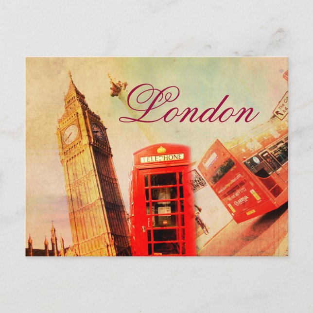 London Vintage Postkarte (Vorderseite)