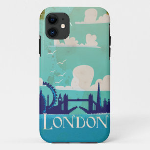 London Vintage-Reiseposter iPhone 11 Hülle