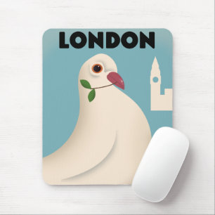 London Vintage-Reiseposter im Stil der Vergangenhe Mousepad