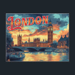 London Vintage Travel Postkarte<br><div class="desc">Mit dieser bezaubernden Londoner Vintage Reise-Postkarte begeben Sie sich in eine vergangene Zeit,  die das Wesen der englischen Hauptstadt perfekt erfasst. Ideal für Sammler,  Reisende oder alle,  die eine Touch Nostalgie Lieben,  ist diese Postkarte ein einzigartiger und unvergesslicher Sake.</div>