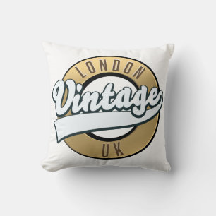 London Vintage UK Retro-Logo. Trucker-Mütze Kissen