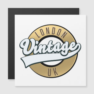 London Vintages UK Retro-Logo. Magnetkarte