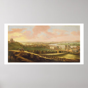 London von Greenwich Hill, c.1680 (Öl auf Leinwand Poster