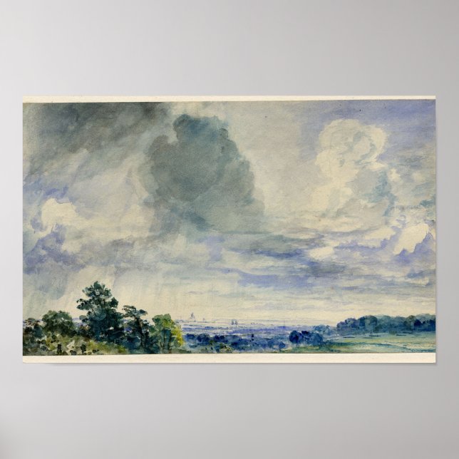 London von Hampstead Heath (John Constable) Poster (Vorne)