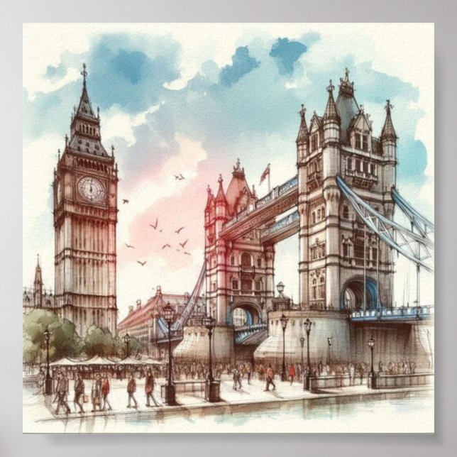 London Wall Art Poster (Vorne)