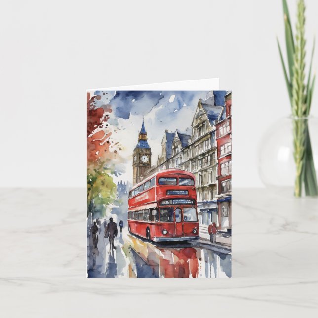 London Watercolor Stationery Karte (Vorderseite)