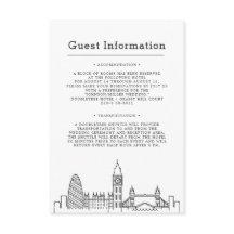 London Wedding | Einseitige Informationen