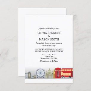 London Wedding Invitation England Einladung