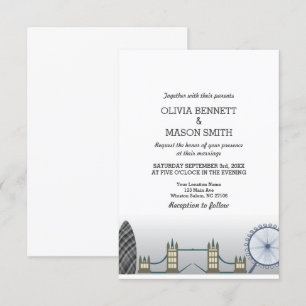 London Wedding Invitation England Einladung