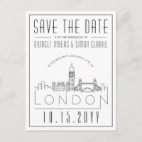 London Wedding | Stilisierte Skyline Save the Date