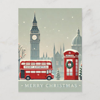 London Weihnachten | Big Ben & Festliches London Postkarte