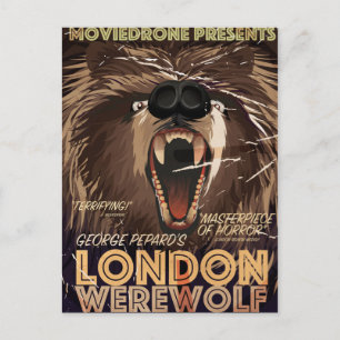 London Werewolf Vintag Movie Poster Postkarte