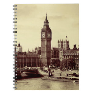 London Westminster mit Big Ben und Brücke. alt,lo Notizblock