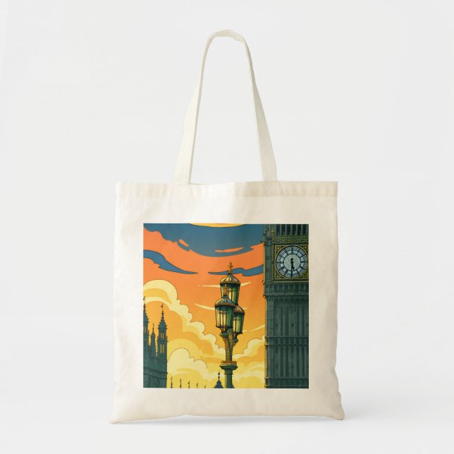London Westminster sunset tote bag Tragetasche (Vorne)