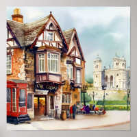 London-Windsor Castle, (D), Watercolor