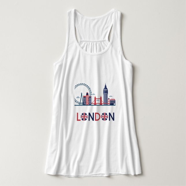 London Womens Tank Top (Design Vorderseite)