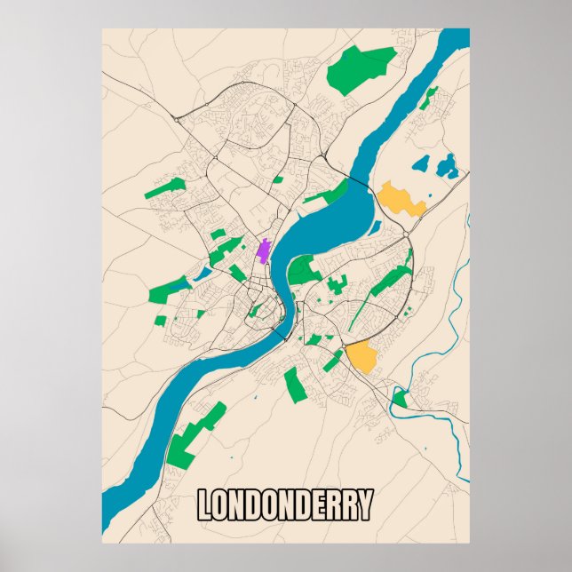 Londonderry Map Poster (Vorne)