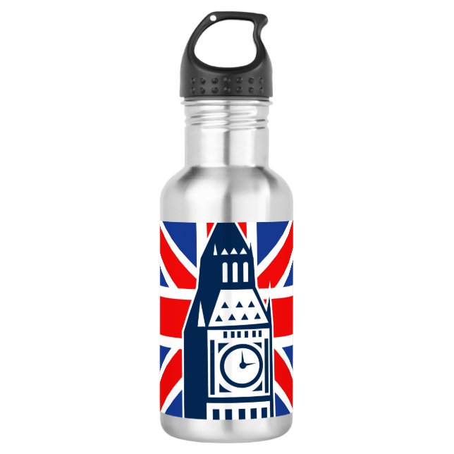 Londoner Anruf Edelstahlflasche (Vorderseite)