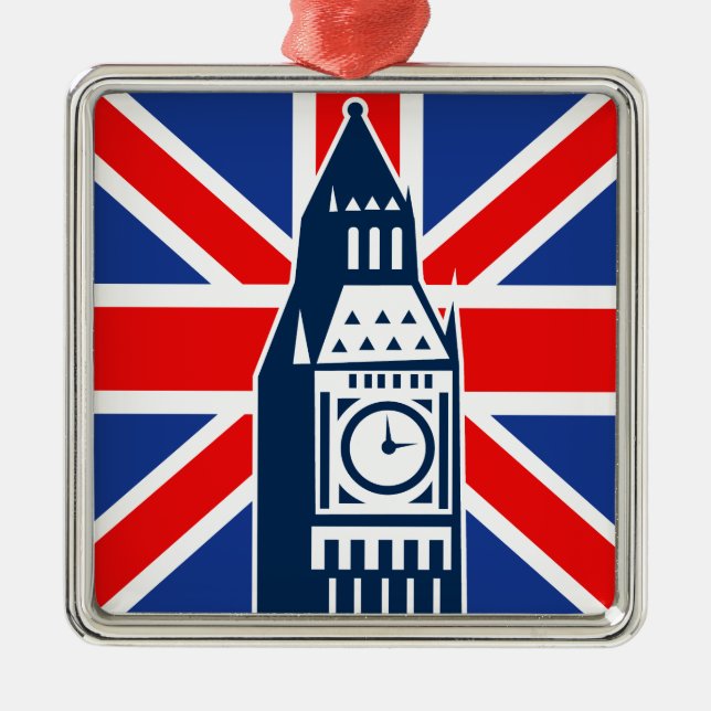 Londoner Anruf Ornament Aus Metall (Vorne)