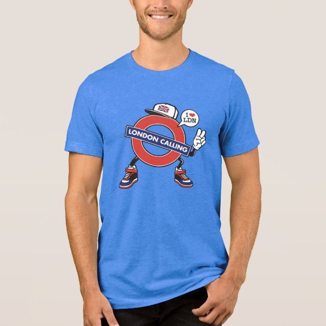 Londoner Anruf Tri-Blend Shirt (Vorderseite)