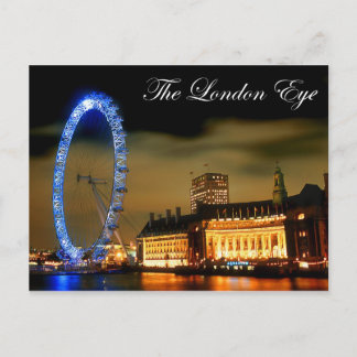 Londoner Auge in der Nacht Postkarte